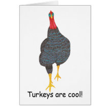 Turkeys are cool, pointillism Greeting Cards