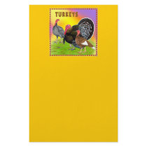 Turkeys:  Colorful Thanksgiving! stationery