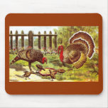 Turkeys in the Yard Eating Mash mousepads