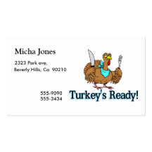 Turkeys Ready Thanksgiving Business Card Templates