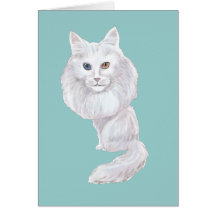 Turkish Angora Caricature Cards