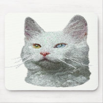 Turkish Angora Cat Mousepad