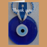Turkish bead Amulet evil eye thank you card cards
