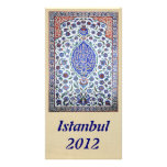 Turkish floral tiles Photo Card