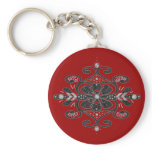 turkish influence deco dark red keychains