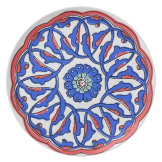 Turkish Iznik Ottoman Party Plate