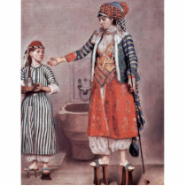 Turkish Lady With Maid By Liotard Jean-Ã‰Tienne (B Cut Outs