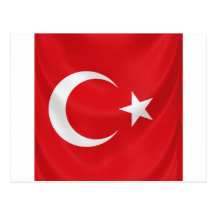 turkish national flag postcards