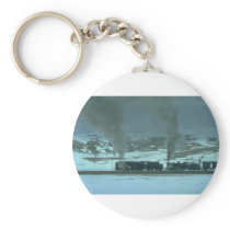 Turkish steam powers a freight from Sivas to Samsu Keychain