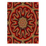 Turkish tile mandala postcard