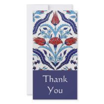 Turkish tile Thank You Photo Card