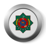 Turkmenistan Coat of Arms Buttons