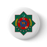 Turkmenistan coat of arms pin