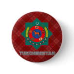 Turkmenistan Coat of Arms Pinback Button