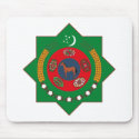Turkmenistan Coat of Arms Mousepad