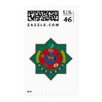 Turkmenistan coat of arms postage