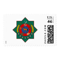 Turkmenistan coat of arms postage