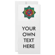 Turkmenistan Coat of Arms Rack Card