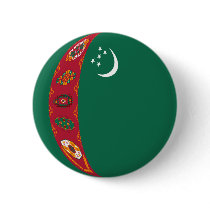 Turkmenistan Fisheye Flag Button