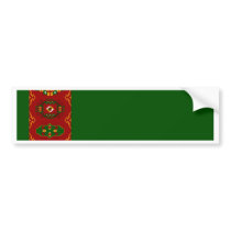 Turkmenistan Flag bumper stickers