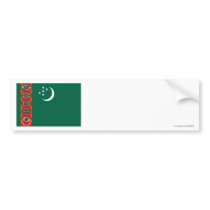 Turkmenistan Flag bumper stickers