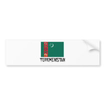 Turkmenistan Flag bumper stickers