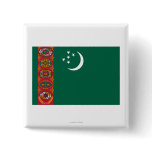 Turkmenistan Flag Pinback Buttons