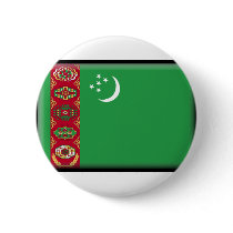 Turkmenistan Flag Pinback Buttons