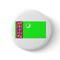 Turkmenistan Flag Pinback Button