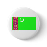 Turkmenistan Flag Pinback Button