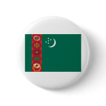 Turkmenistan flag pinback button