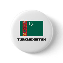 Turkmenistan Flag Pinback Buttons