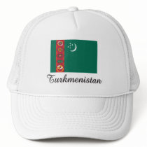 Turkmenistan Flag Design hats