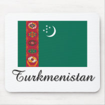 Turkmenistan Flag Design mousepads by flagshirt Turkmenistan Flag Design mousepads