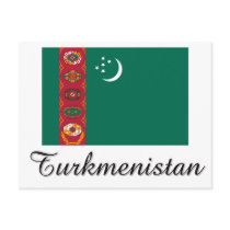 Turkmenistan Flag Design postcards