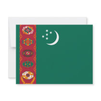 Turkmenistan flag invitations