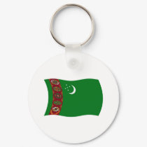 Turkmenistan Flag Keychain