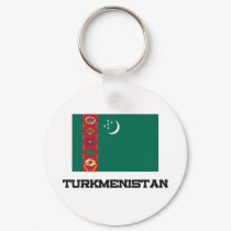Turkmenistan Flag keychains