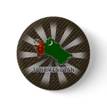Turkmenistan Flag Map 2.0 Pins