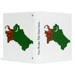 Turkmenistan Flag Map full size binders