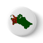 Turkmenistan Flag Map full size Buttons