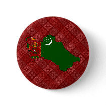 Turkmenistan Flag Map full size Pin