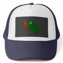 Turkmenistan flag map hats