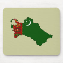 Turkmenistan flag map mousepads by FlagStore Turkmenistan flag map mousepads