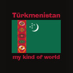 Turkmenistan Flag Map Text Ladies Baby Doll