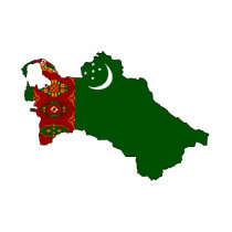 Turkmenistan flag map t-shirts