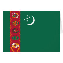 Turkmenistan Flag Notecard