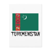Turkmenistan Flag postcards