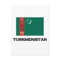 Turkmenistan Flag postcards