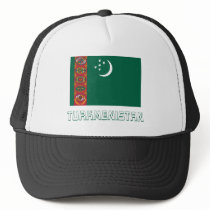 Turkmenistan Flag with Name hats